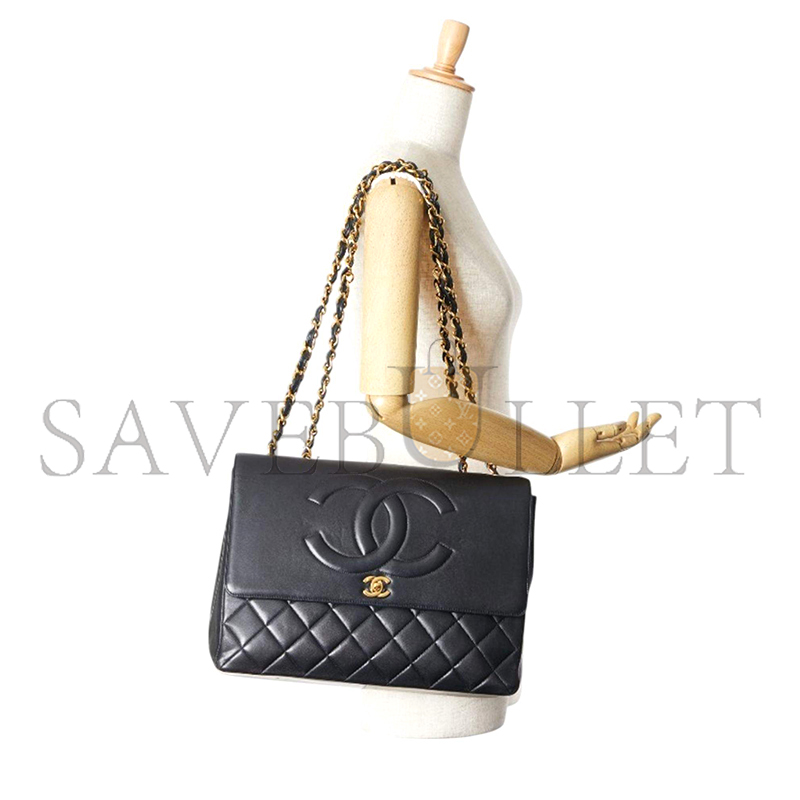 Ch*el classic flap oversized shoulder bag ap2215 (33*23*11cm)